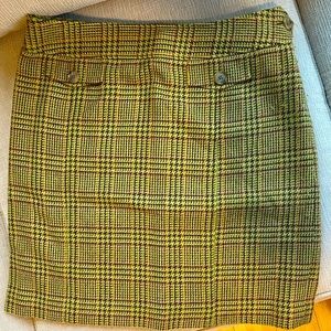 Harold’s Vintage Plaid Wool Mini Pencil Skirt, Size 12